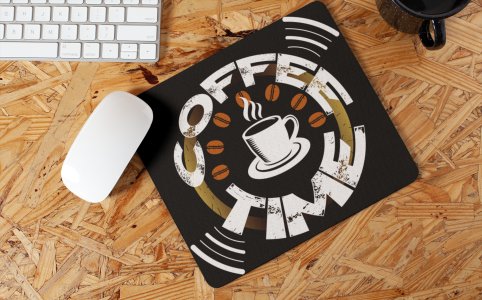 Coffee Time - Black - designable keychains