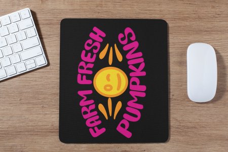 Farm Fresh Pumkin(BG Pink)- Halloween Theme Mousepad