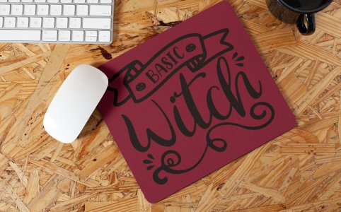 Basic Witch-Pumpkin-Purple- Halloween Theme Mousepad