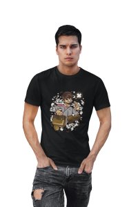 Office worker -round crew neck cotton tshirts for men