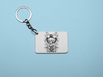 Broken teeth skull - Printed acrylic animated Keychain(Pack Of 2)