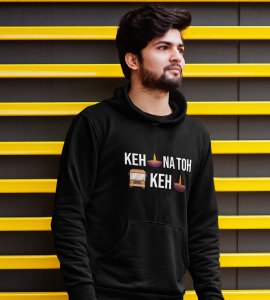 Keh diya na toh bas keh diya printed diwali themed black Hoodie specially for diwali festival