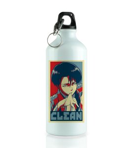 Rogue Elegance: Levi Ackerman Illustrated Sipper Bottle