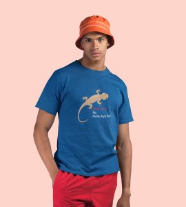 What's The Menu? Blue Men Printed T-shirt For Mens Boys