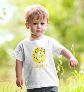 Giraffe, Boys Printed Crew Neck tshirt (white)