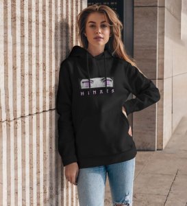 Clarity Eyes Strength and Vision Cotton Black Hoodie for Women