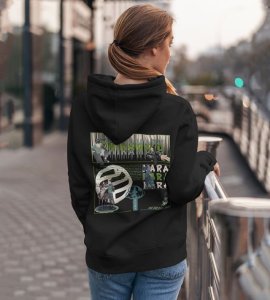 The Master of Shadows with Unmatched Intelligence Printed Black Cotton Hoodie For Women