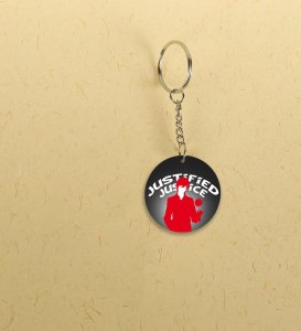 Light Yagami Declares Im Justice Anime Printed Round Keychains Pack of 2