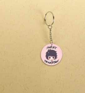 Sweet Lies of L Anime Printed Round Keychain Pack Of 2