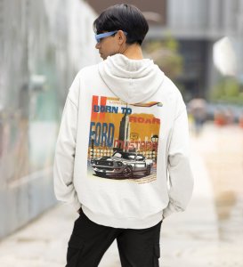 1969 Muscle Car  Where Power Meets the Road Printed White Hoodie for Men