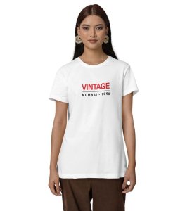 Call from the Past: Bold Hindi Phone Graphic Printed White T-Shirt